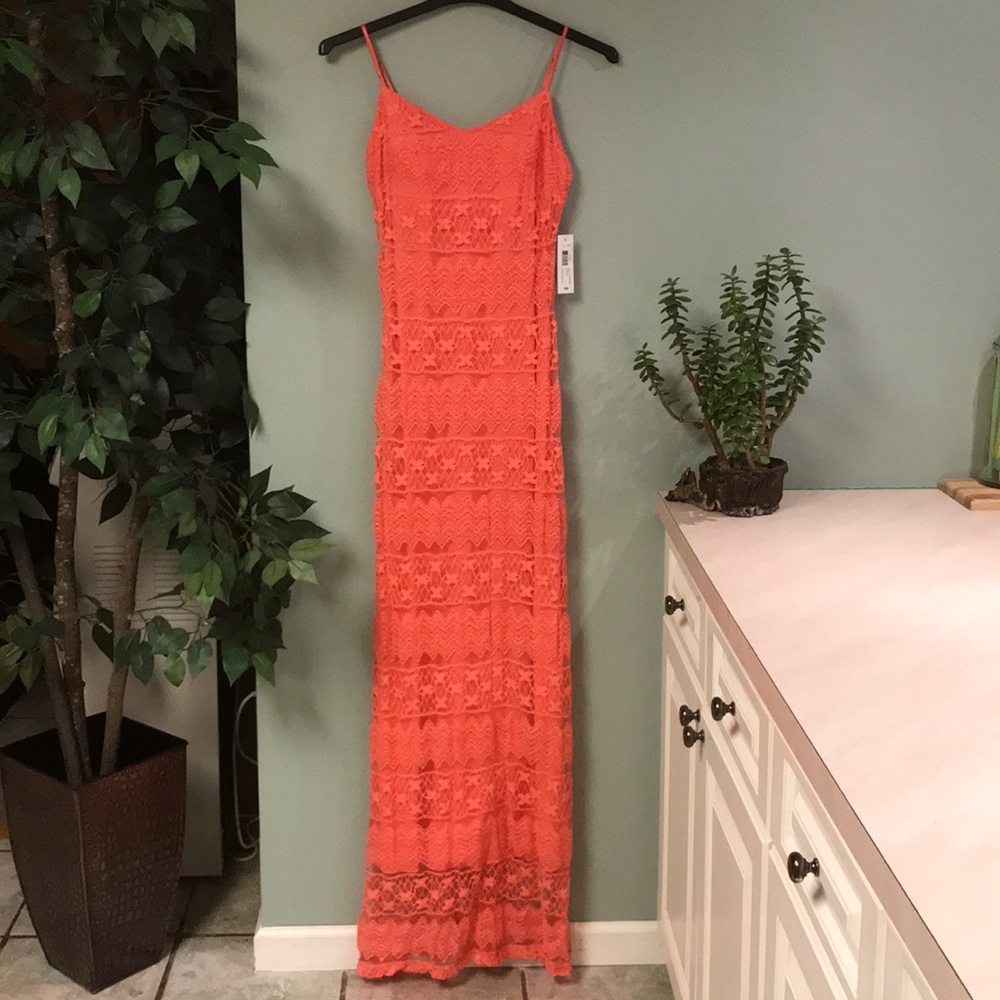 Coral Lace Maxi